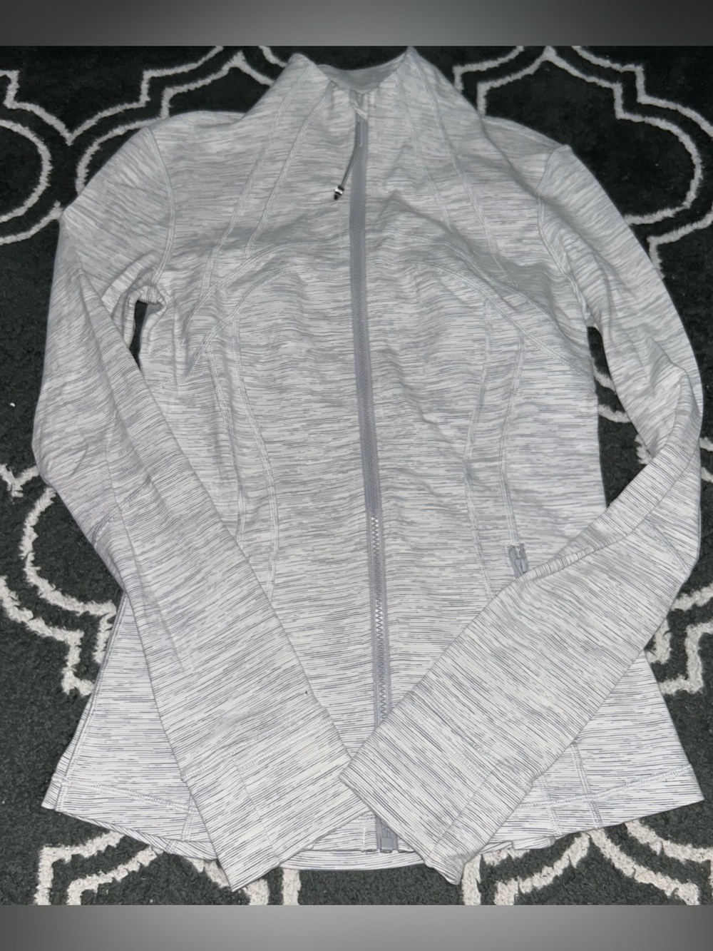lululemon athletica Light Gray Full-Zip Jacket